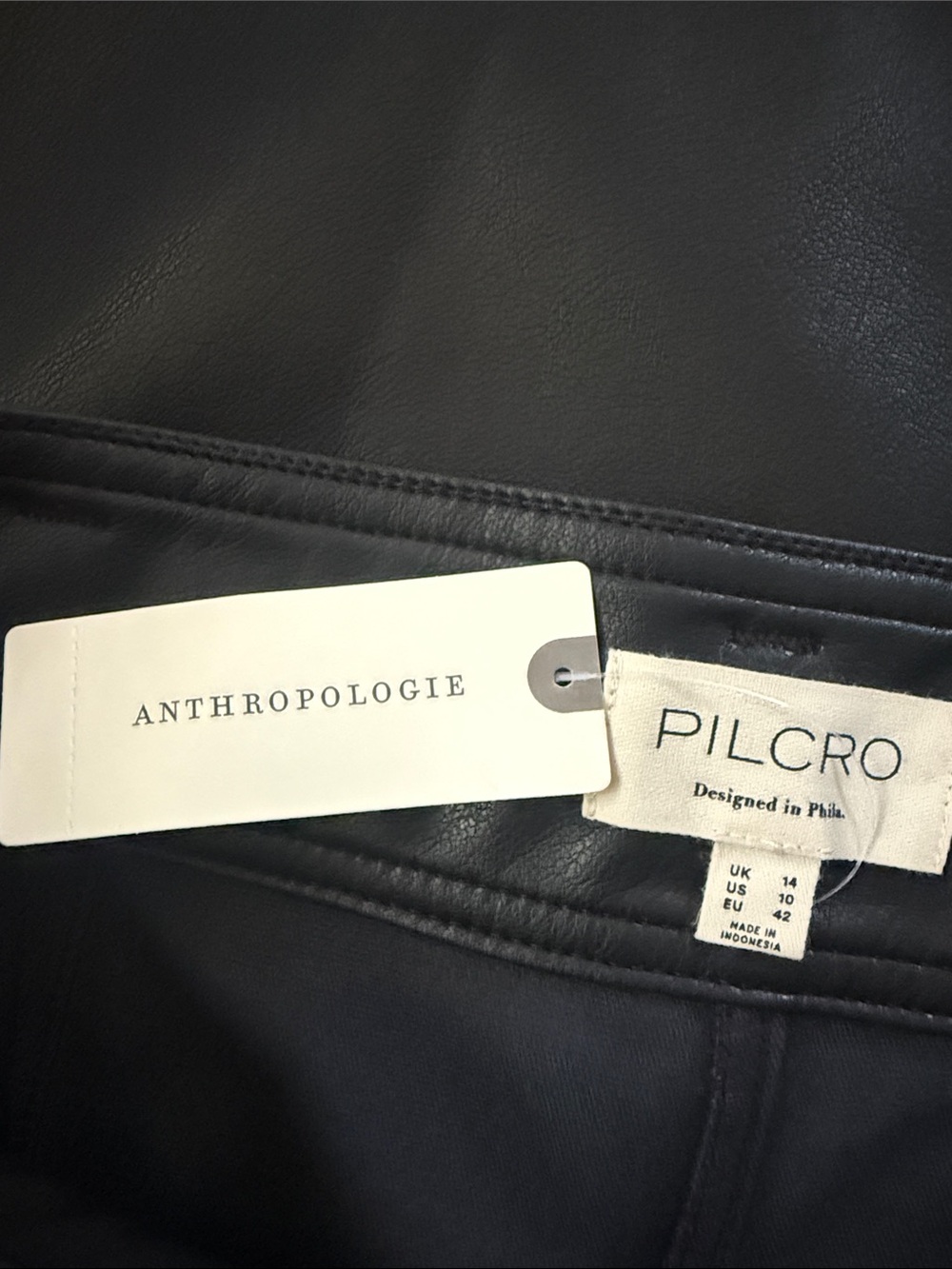 NWT Anthropologie Pilcro faux leather belted midi skirt - Picture 6 of 11